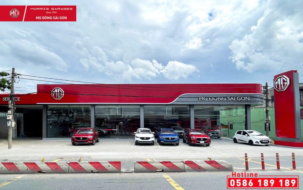 mặt tiền showroom MG Đông Sài Gòn