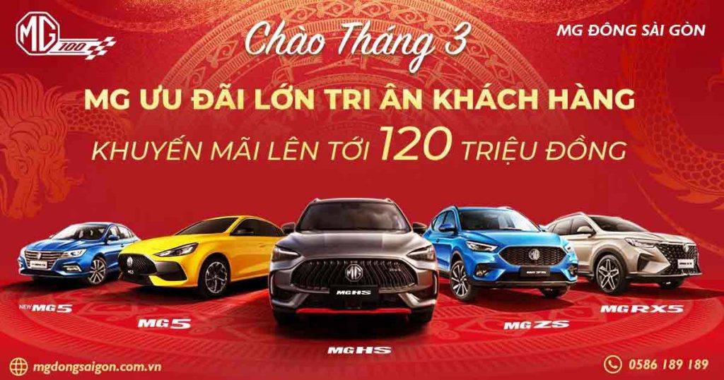 Chương trình ưu đãi xe MG tháng 03/2024